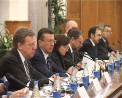 Встреча Председателя Правительства РФ В.Зубкова с членами Совета АРБ 07 февраля 2008 г.